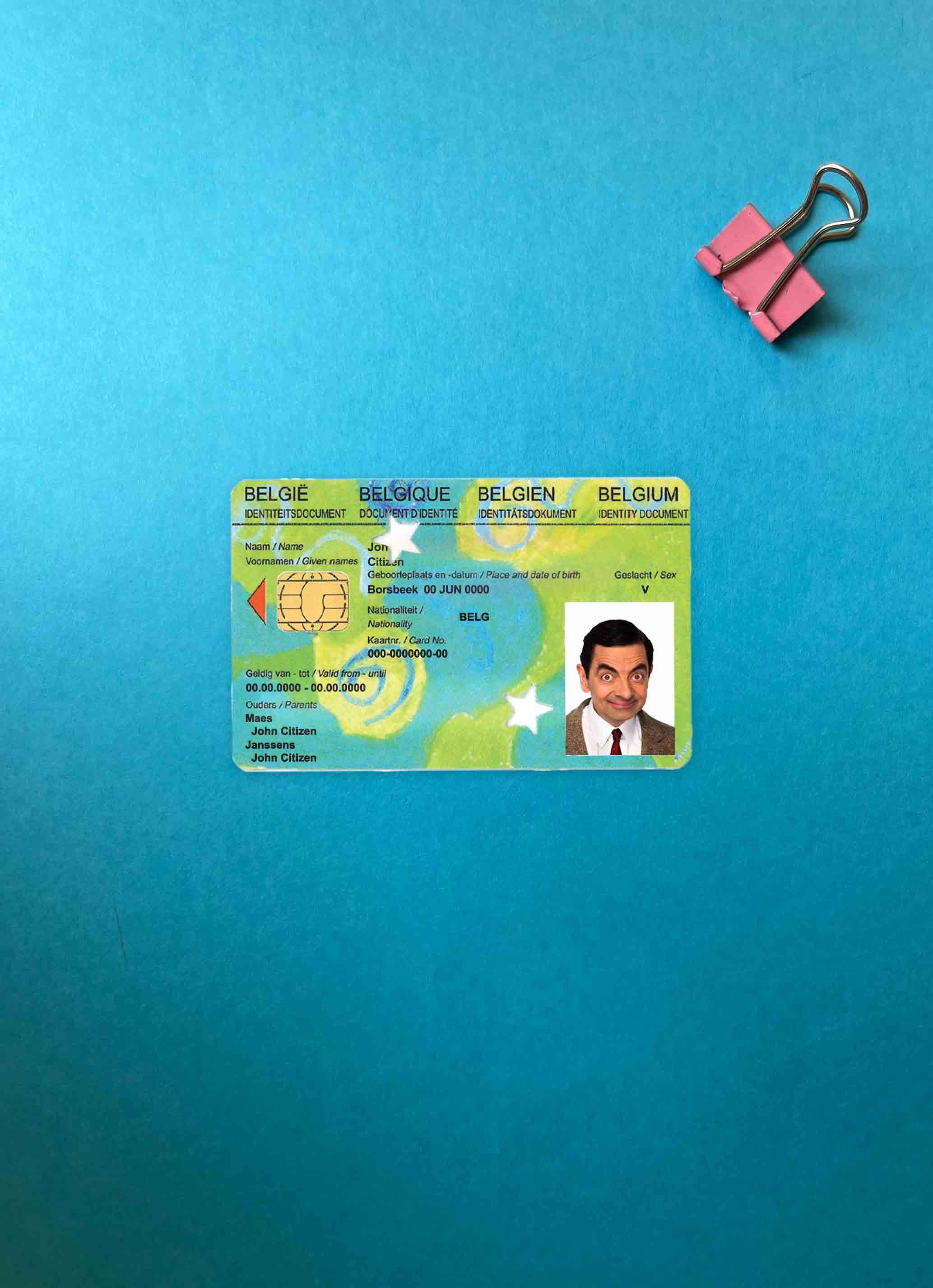 Blank Belgium Kids ID photolook template